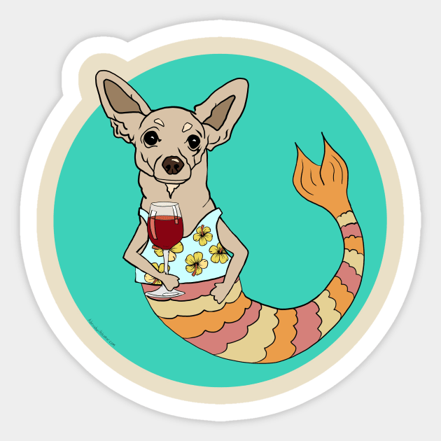 Chester the Chihuahua Sticker by abrushwithhumor